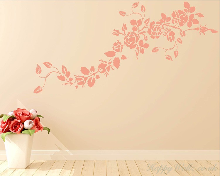 Rose Flower Vines Decal Rose Flower Vines Decal
